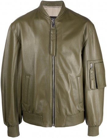 Savona leather bomber jacket
