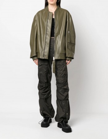 Savona leather bomber jacket