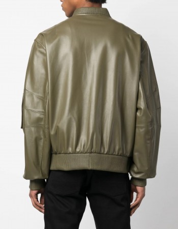 Savona leather bomber jacket