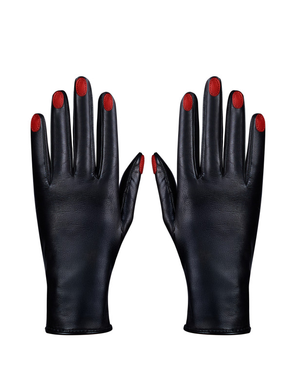 RED NAILS SHORT GLOVES