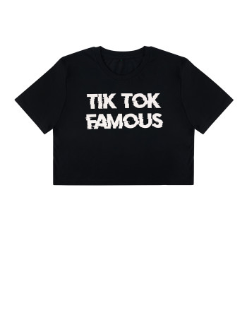 TIK-TOK CROP  T SHIRT