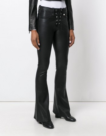 LACE UP FLARED LEGGINGS  