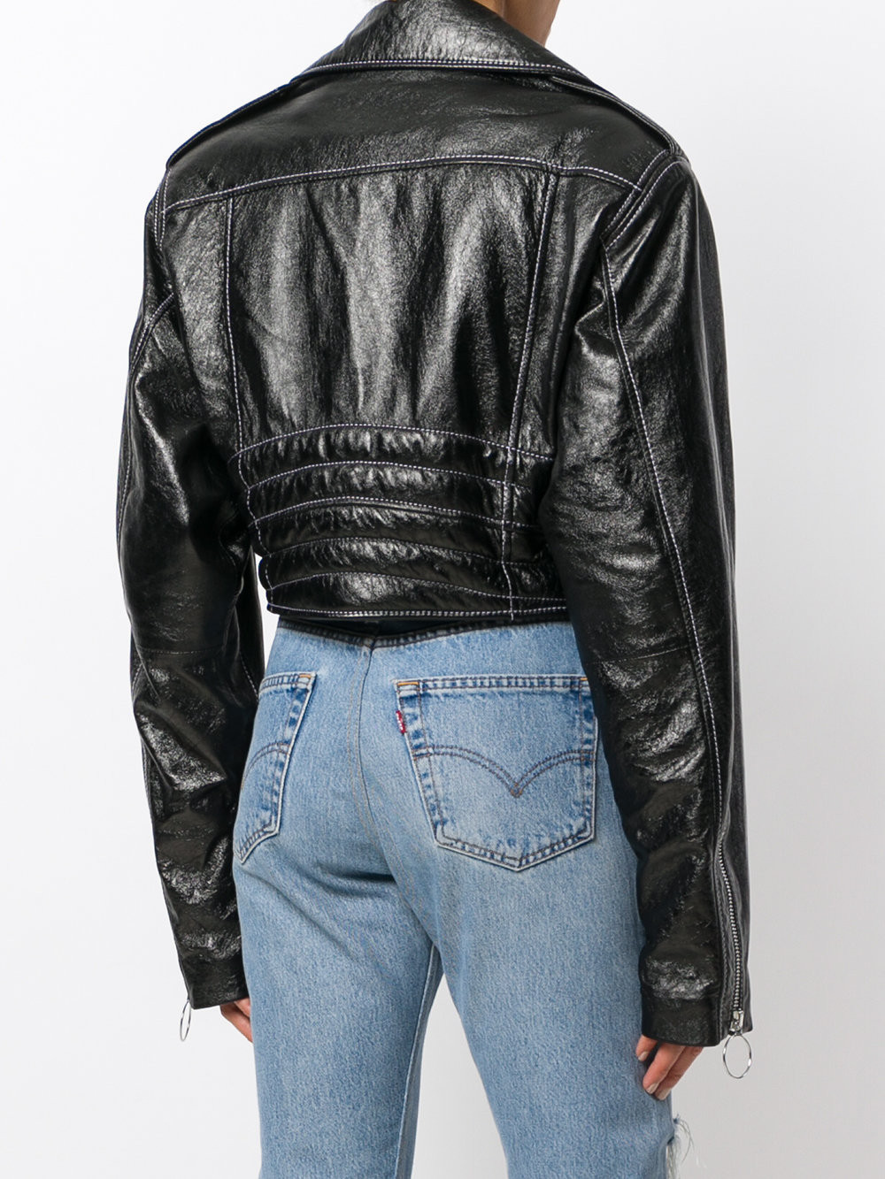 CROPPED OVERSIZED BOMBER