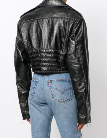 CROPPED OVERSIZED BOMBER