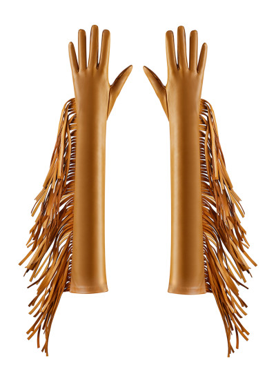 LONG FRINGED GLOVES
