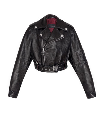 CROPPED OVERSIZED BOMBER