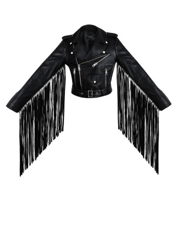 FRINGE CROPPED MOTO FRINGE CROPPED MOTO