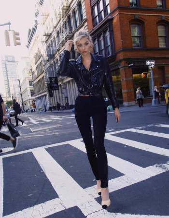 CROPPED BIKER JACKET CROPPED BIKER JACKET